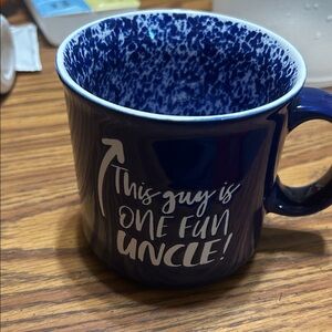 Simple Navy Blue Fun Uncle Coffee Mug